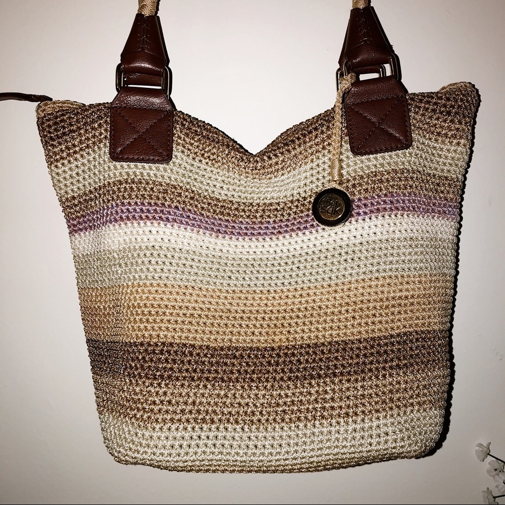 The Sak Purse crochet hobo sequoia purple brown - Picture 2 of 11